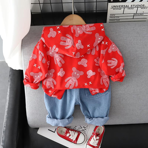 Spring and Autumn Baby Cartoon Wear Two-Piece Set