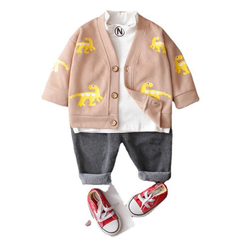 Boys Spring and Autumn Three-Piece Set