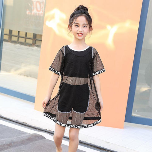 Mesh Three-Piece Children's Swimsuit