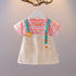 Children's Rainbow Stripe Short Sleeve Dress