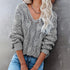 Fall/Winter Women's Knitted Long Sleeve Sweater