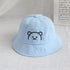 Baby Fisherman's Hat Bear Embroidered Sun Hat. Circumference 19 in. (48 cm)