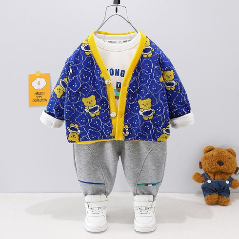 Boys children's clothing spring and autumn three-piece set