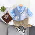 Boy's vest knitted three-piece spring and autumn cardigan sweater