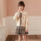 Girls Fall Pleated Skirt Set