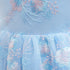 Girl's Bubble Sleeve Dress Embroidered Mesh Paggy Dress Princess Dress