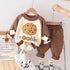 Autumn and winter children's long sleeve suit two-piece set