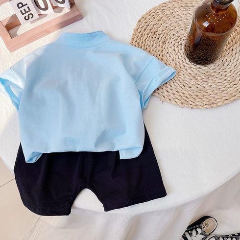 Boys Summer Short Sleeve Shirt Set