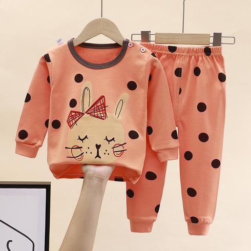 Cotton Underwear Suit Boys and Girls Autumn Clothes Pants Pajamas Loungewear