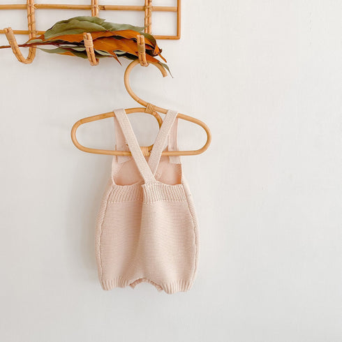 Love hollow straps knitted jumpsuit fart triangle climbing suit