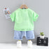 Summer boy shark short sleeve suit