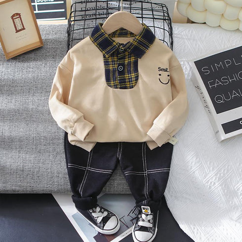 Boys spring and autumn suit two-piece set