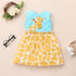 Girl's Sleeveless Giraffe-Print Dress