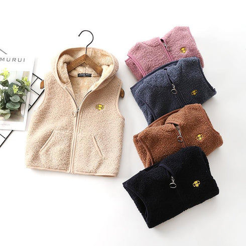 Children's Vest Hooded Cashmere Top