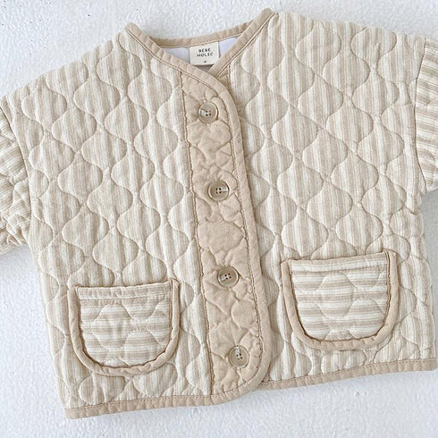 Autumn vintage diamond wavy double coat