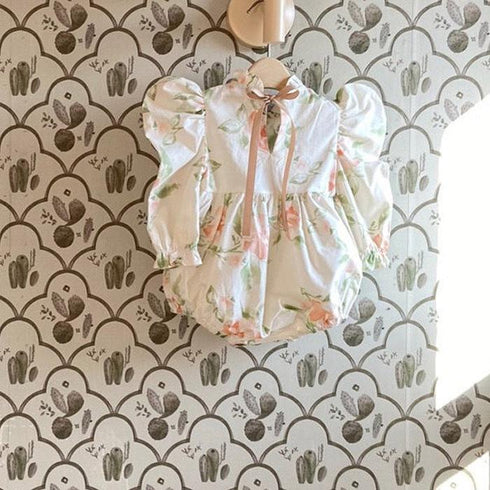 Children's Bubble Sleeve Princess Creeper Jumpsuit