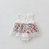 Summer baby small floral cloth sleeveless jumpsuit ha skirt climbing suit