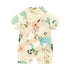 Summer short sleeve kimono baby breathable crepe print jumpsuit