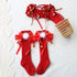 Christmas Socks Bow Thickened Wool Baby Socks Medium Socks