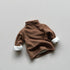 Children's Velvet Backing Shirt Half High Neck Thickened Warm Joker Top