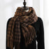 Fashion Plaid Scarf Sweet Cashmere Scarf Thickened Warm Shawl