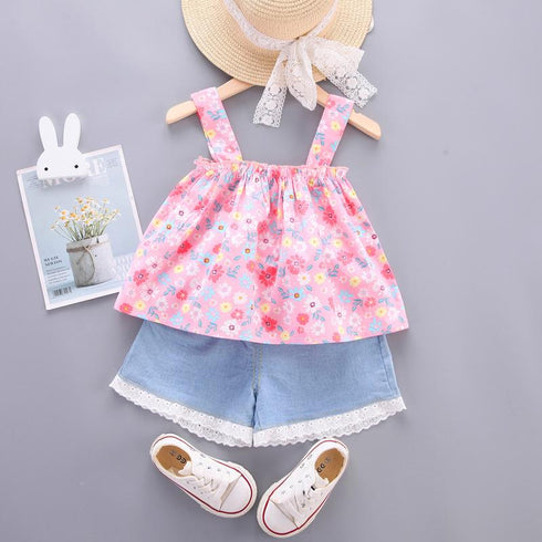 Girl's Summer Suit Two-Piece Set
