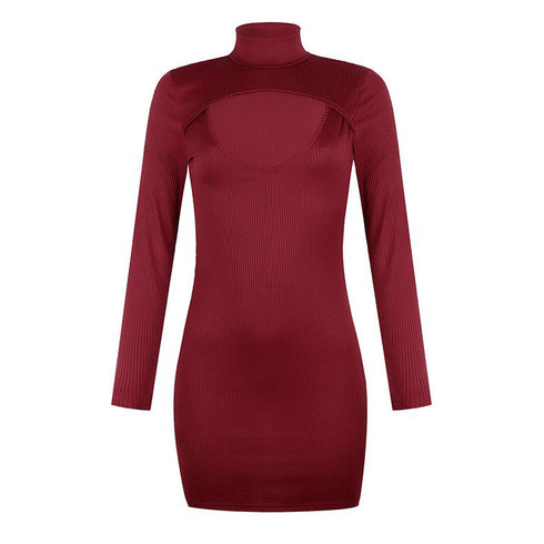 Slim-Fit Long-Sleeve Dress