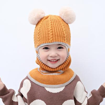 Baby hat scarf autumn and winter Circumference 18.1-19.7inch (46-50cm)