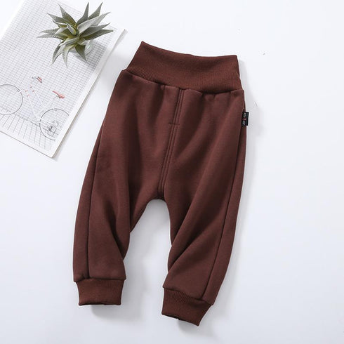 Spring and autumn plus velvet high waist belly pants