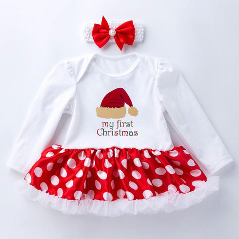 Christmas Baby Long Sleeve Ha Dress Jacket Climbing Dress Infant Festival Suit