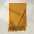 Solid color medium and long warm scarf tassel scarf