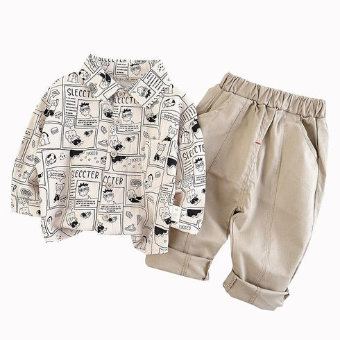 Boy's Spring and Autumn Two-Piece Set