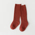 Multicolor children's socks double needle vertical stripes middle stockings baby socks solid color sports socks