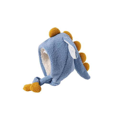 Children's Hat Autumn And Winter Cute Dinosaur Hat Plus Velvet Warm Circumference 19.7-21.3 inch