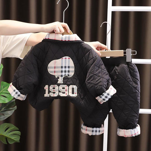 Children's Winter Wear Light cotton-padded jacket Two-Piece Set