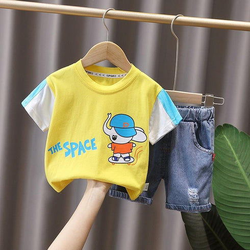 Boys summer short sleeve suit