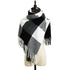 Plaid shawl elegant socialite style