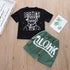 Summer children's suit short sleeve T-shirt shorts two-piece set
