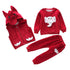 Winter children's velvet suit set of three