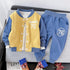 Spring and Autumn Boys Long Sleeve Cardigan Sports Leisure Two-Piece Set