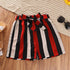 Girls Summer Sling Striped Shorts Set