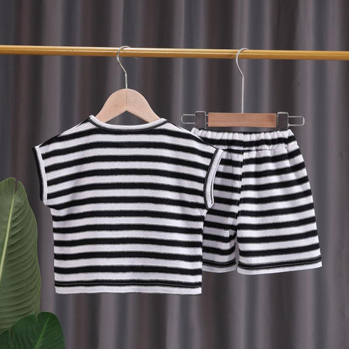 Baby Summer Vest Stripe Suit