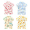 Summer short sleeve kimono baby breathable crepe print jumpsuit