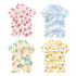 Summer short sleeve kimono baby breathable crepe print jumpsuit