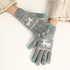 Fawn plus velvet padded cold-proof warm riding gloves