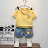 Children's Short Sleeve Denim Shorts Set Summer