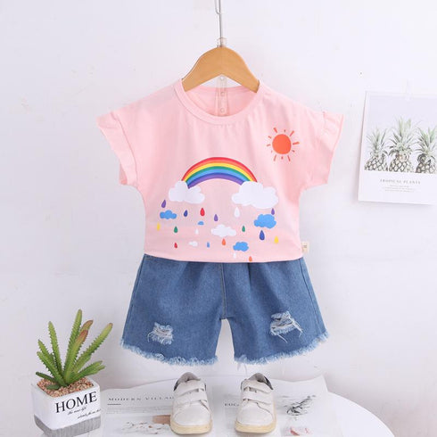 Girl's Summer Suit Two-Piece Set