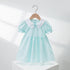 Girl's Doll Neck Dress Summer Bubble Sleeve Macaroon Princess Dress