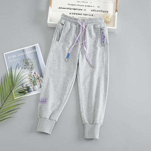 Girls' Spring and Autumn Fashion Sports Pants