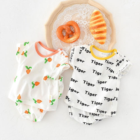 Baby cute cartoon T-shirt bag fart pants cool suit